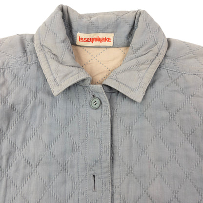 Vintage 80s Issey Miyake Button Up Quilted Jacket Size M