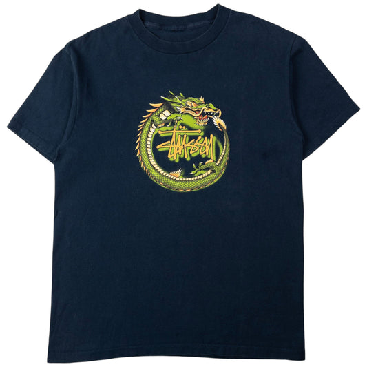 Vintage Stussy Graphic Dragon T Shirt Size S