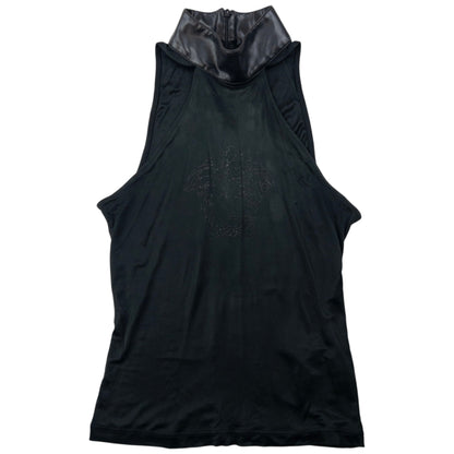 Vintage 2000s Versace Medussa Head Mesh Top Womens Size S