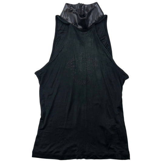 Vintage 2000s Versace Medussa Head Mesh Top Womens Size S