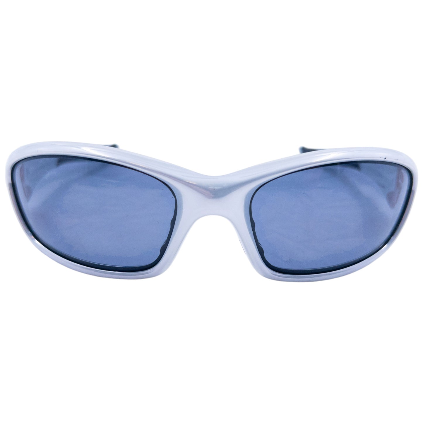 Vintage 2007 Oakley White Chrome Straight Jacket Sunglasses