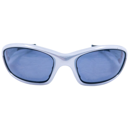 Vintage 2007 Oakley White Chrome Straight Jacket Sunglasses