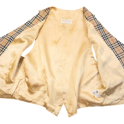 Vintage 90s Burberry Nova Check Waistcoat Womens Size S