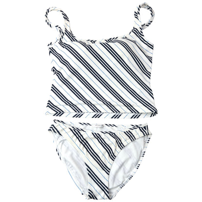 Vintage 2000s Burberry Nova Stripe Tankini Set Womens Size M