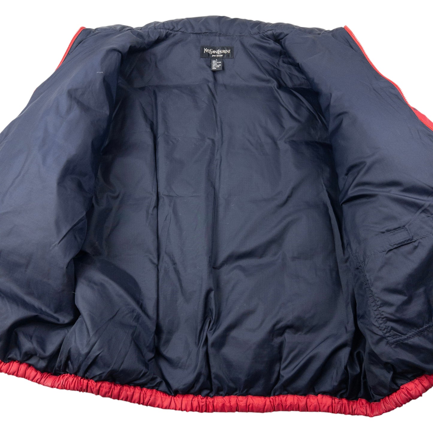 Vintage 90s YSL Yves Saint Laurent Zip Up Puffer Jacket Size XL