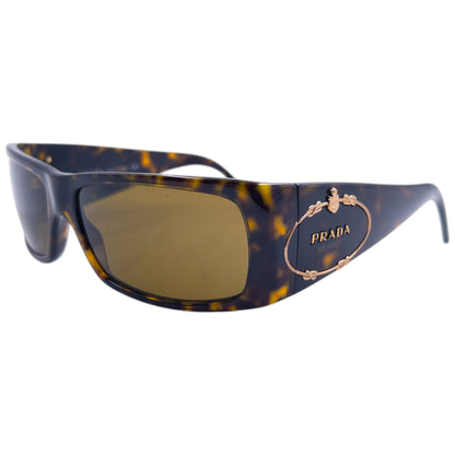 Vintage 2000s Prada Tortoise Shell Crest Sunglasses