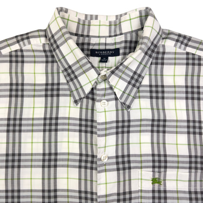 Vintage Burberry Nova Check Short Sleeve Button Up Shirt Size XL