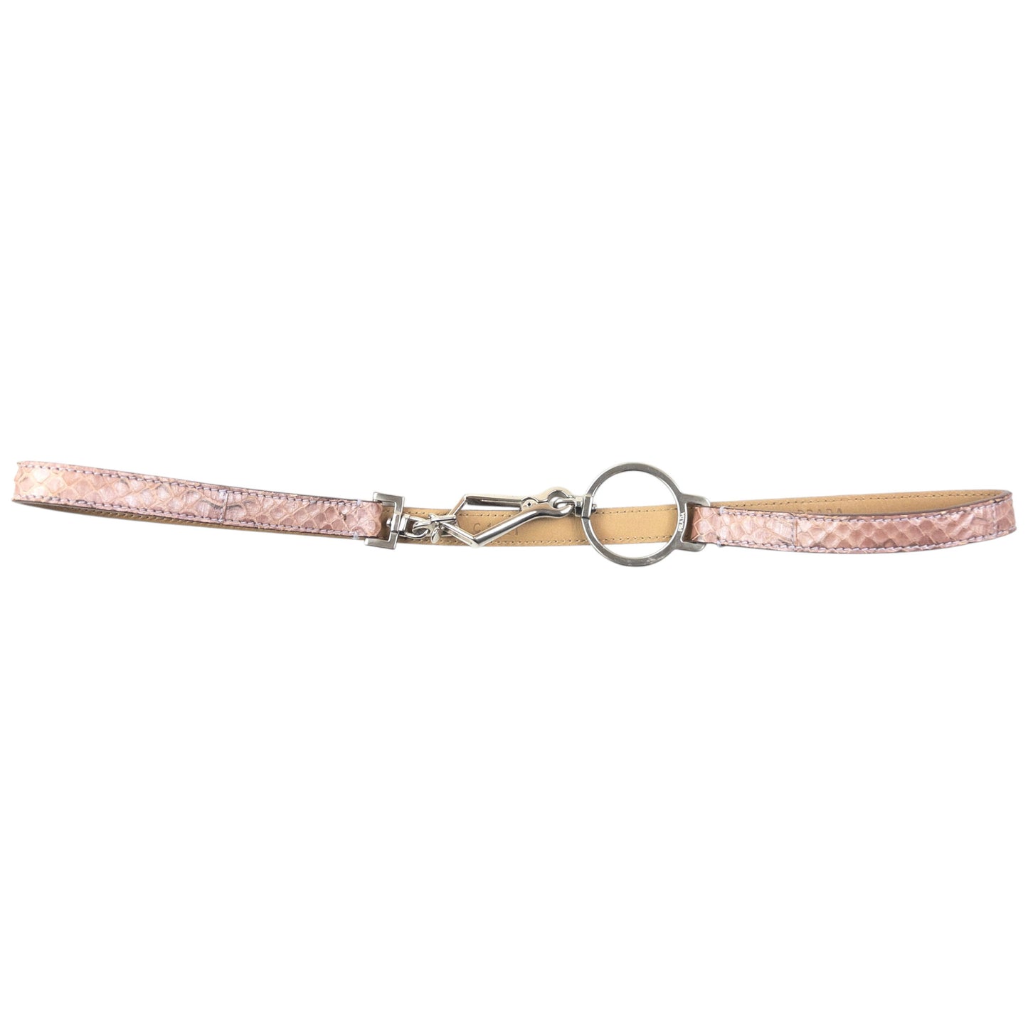 Vintage 2000s Prada Snakskin Leather Belt Womens Size W30