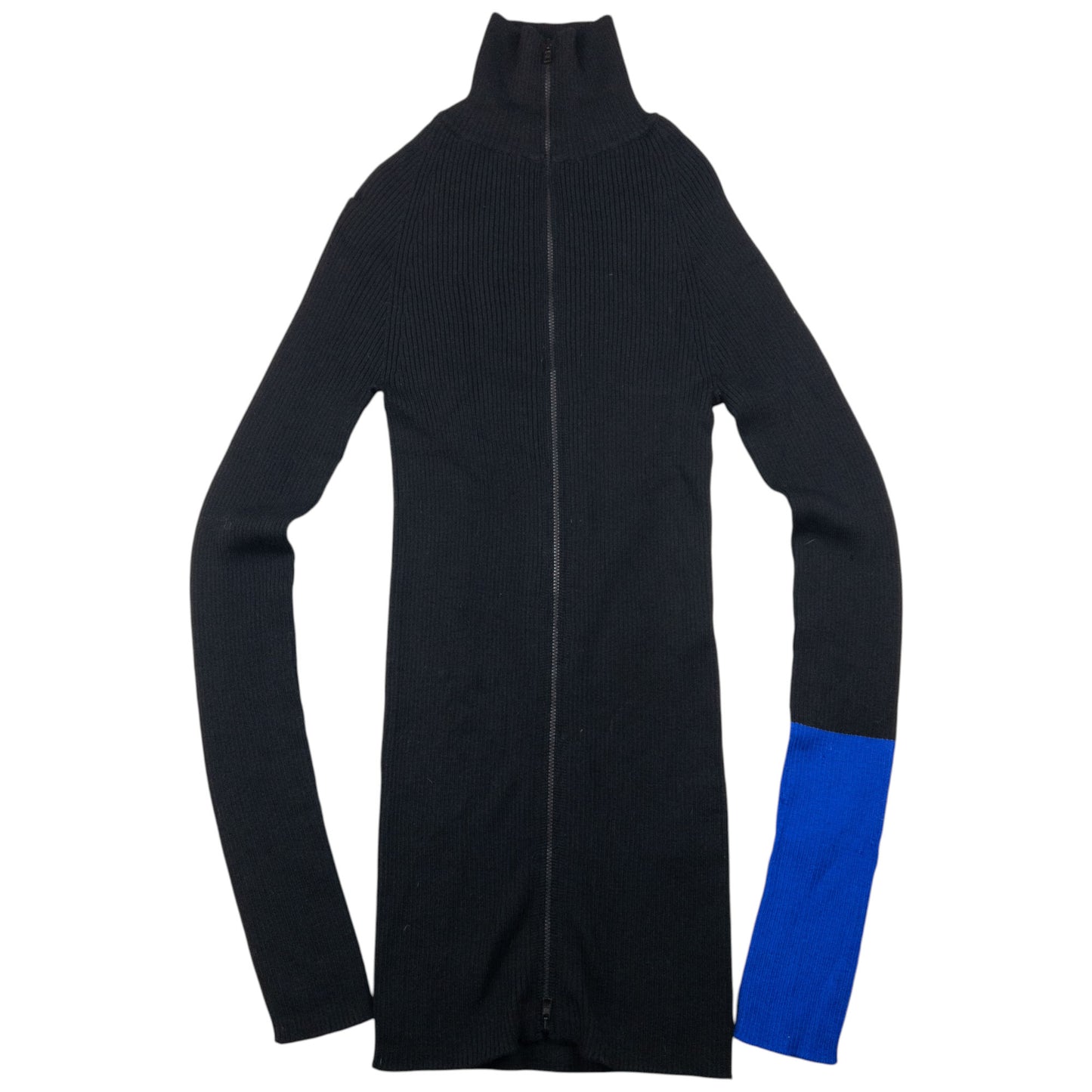 Vintage Yohji Yamamoto Zip Up Ribbed Wool Jumper Womens Size S