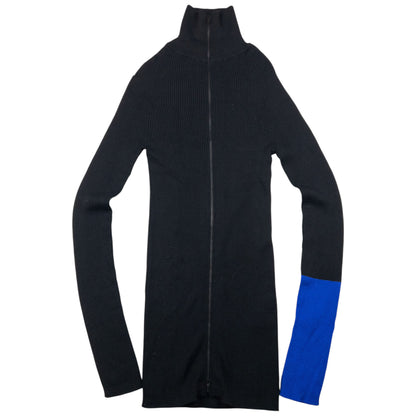 Vintage Yohji Yamamoto Zip Up Ribbed Wool Jumper Womens Size S
