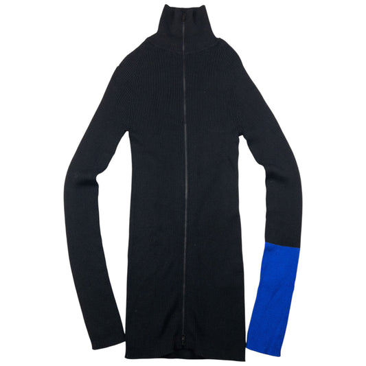 Vintage Yohji Yamamoto Zip Up Ribbed Wool Jumper Womens Size S