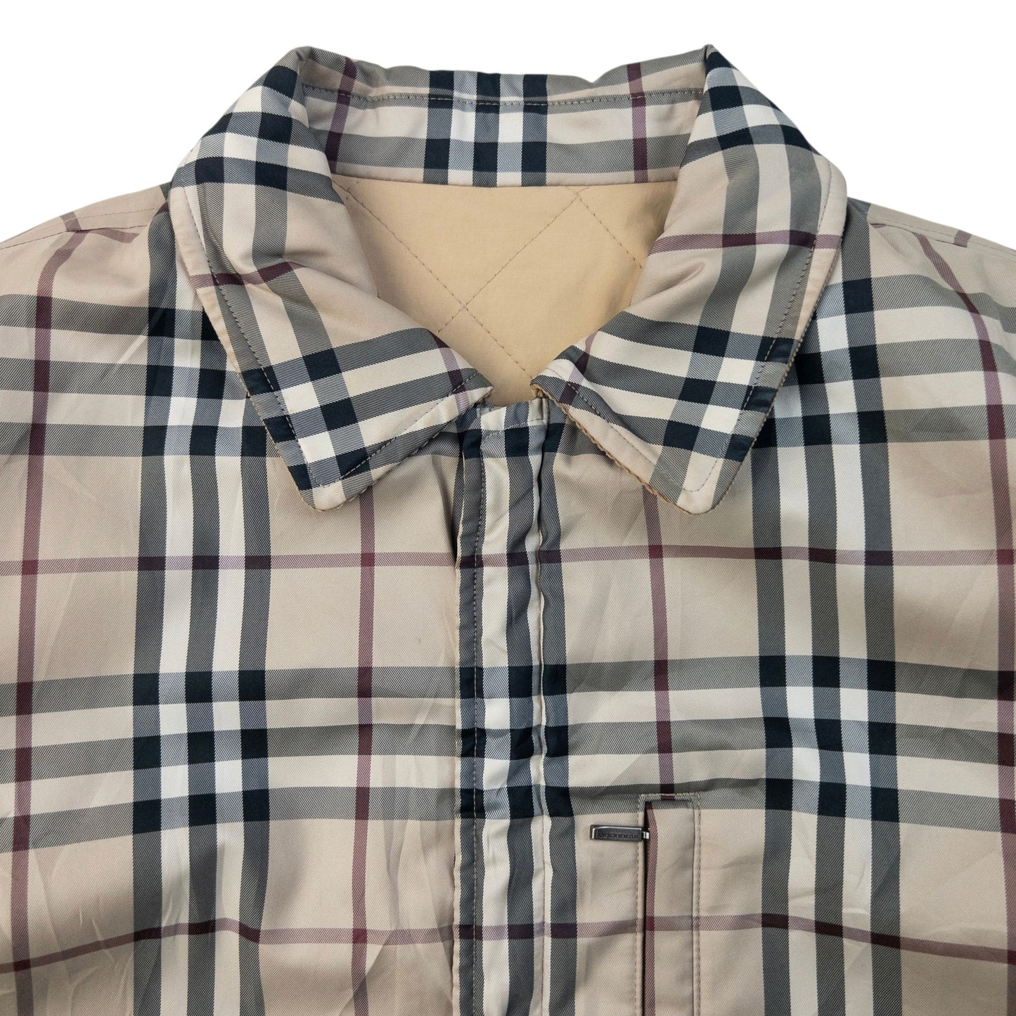 Vintage 2000s Burberry Nova Check Reversible Quilted Jacket Size S