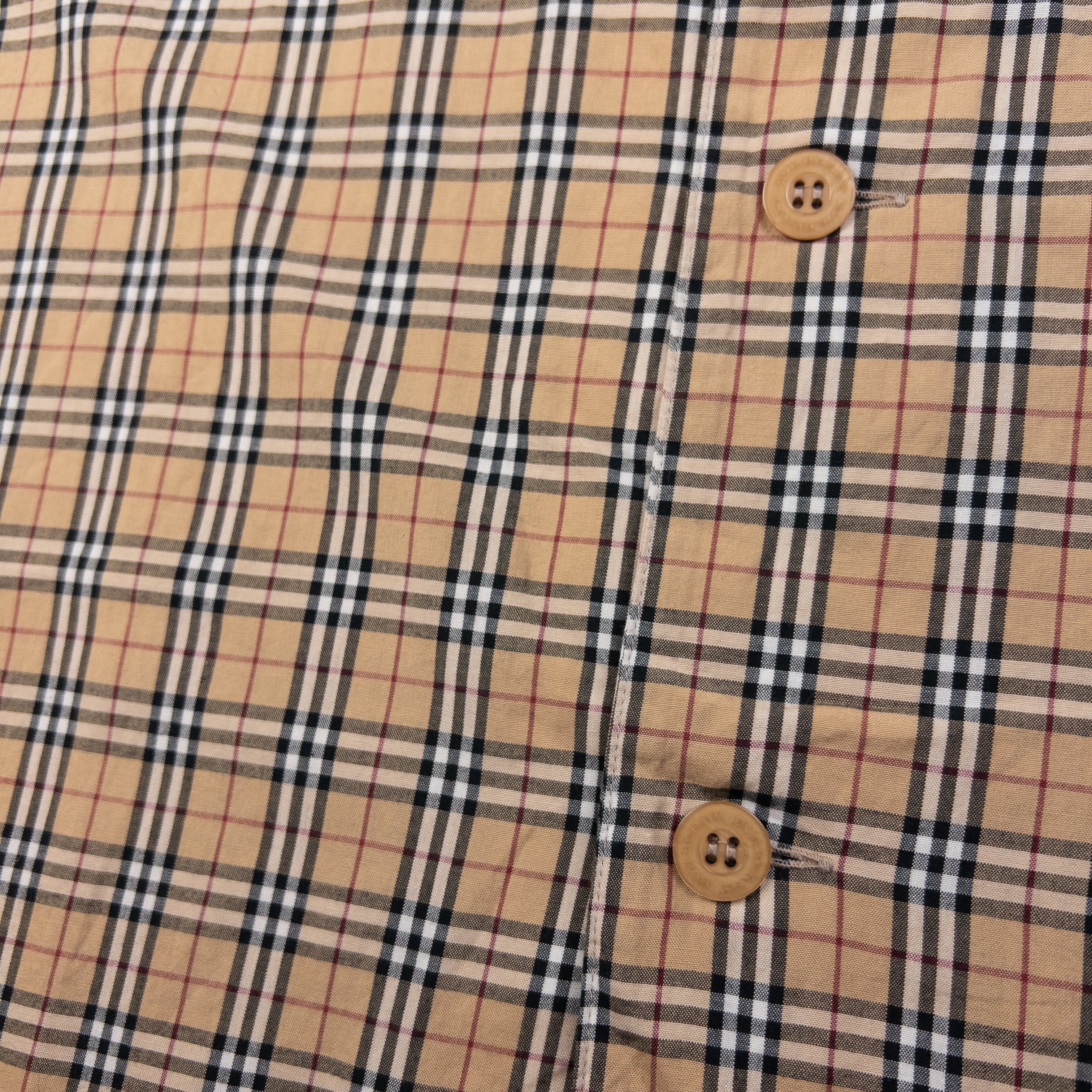 Vintage Burberry Nova Check Long Sleeve Button Up Pyjama Shirt Size M
