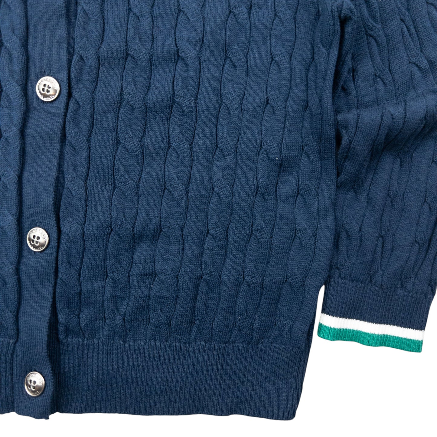 Vintage 2000s Burberry Blue Label Cable Knit Cardigan Womens Size S