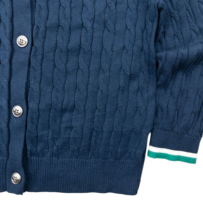 Vintage 2000s Burberry Blue Label Cable Knit Cardigan Womens Size S