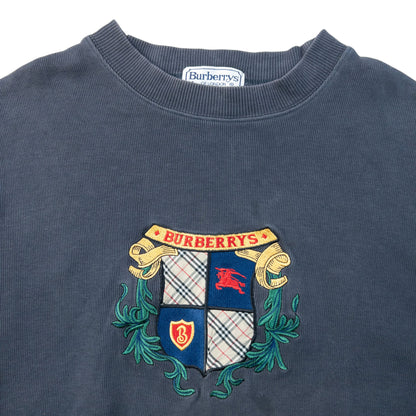 Vintage 90s Burberry Embroidered Sweatshirt Size XS