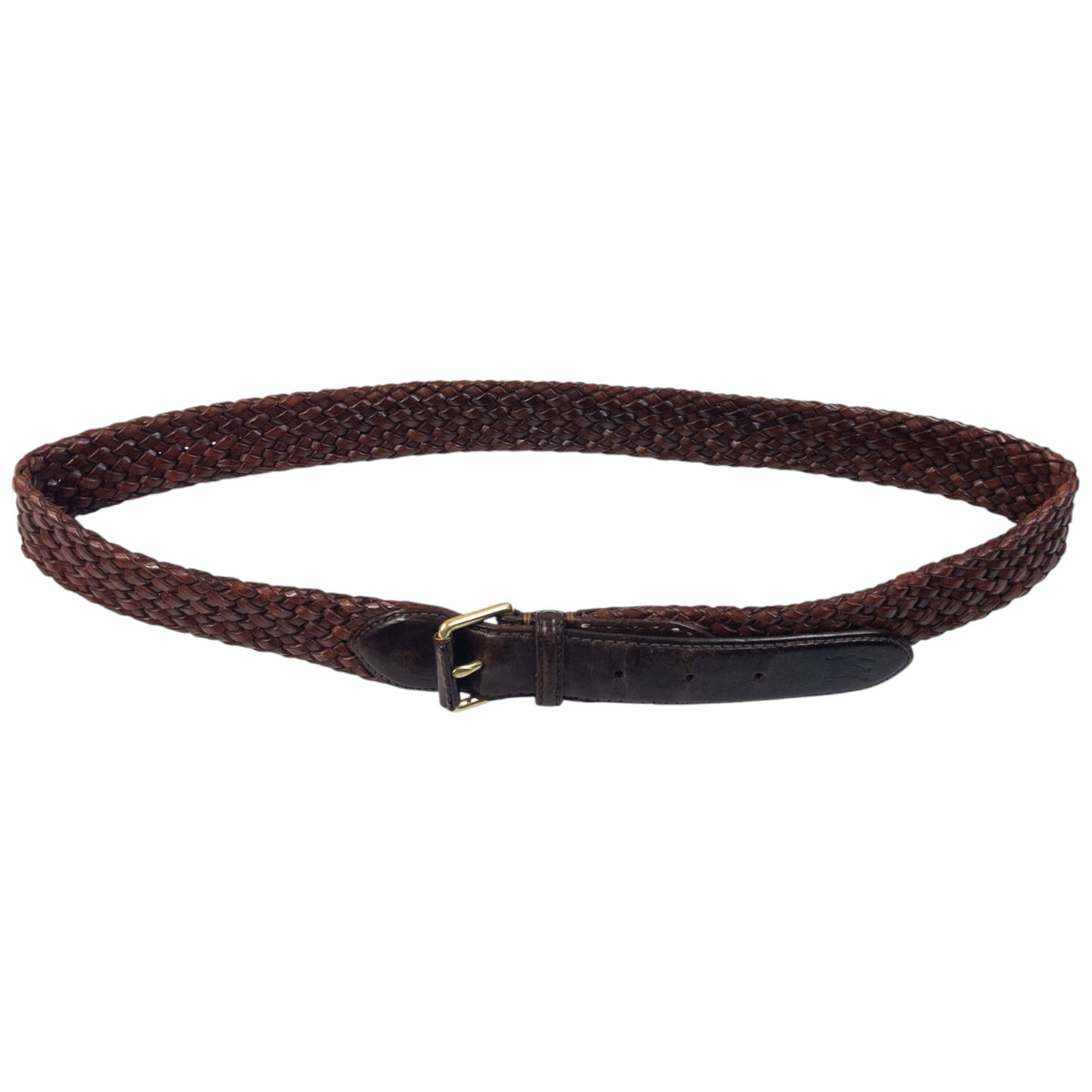 Vintage 90s Burberry Braided Leather Belt Size L