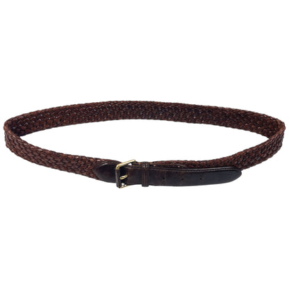 Vintage 90s Burberry Braided Leather Belt Size L