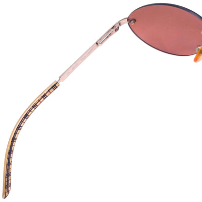 Vintage 2000s Burberry Nova Check Rimless Sunglasses