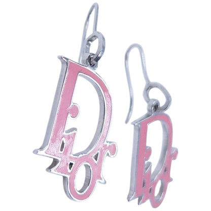 Vintage 2000s Dior By Jogn Galliano Enamel Logo Earrings