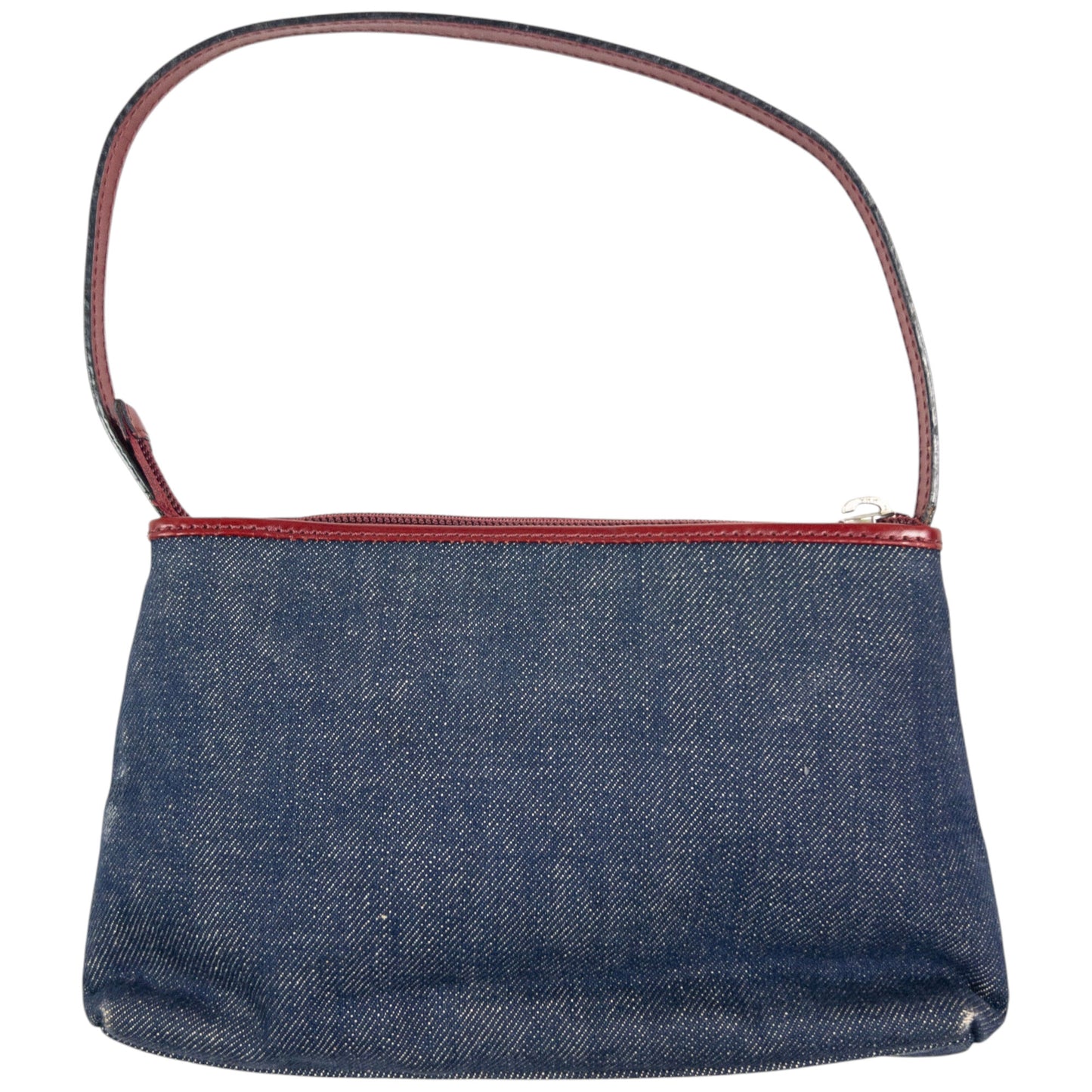 Vintage Burberry Studded Denim Flag Shoulder Bag