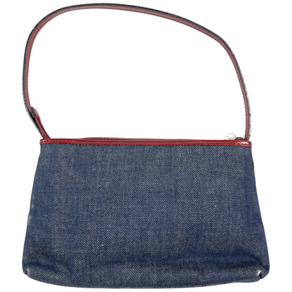 Vintage Burberry Studded Denim Flag Shoulder Bag