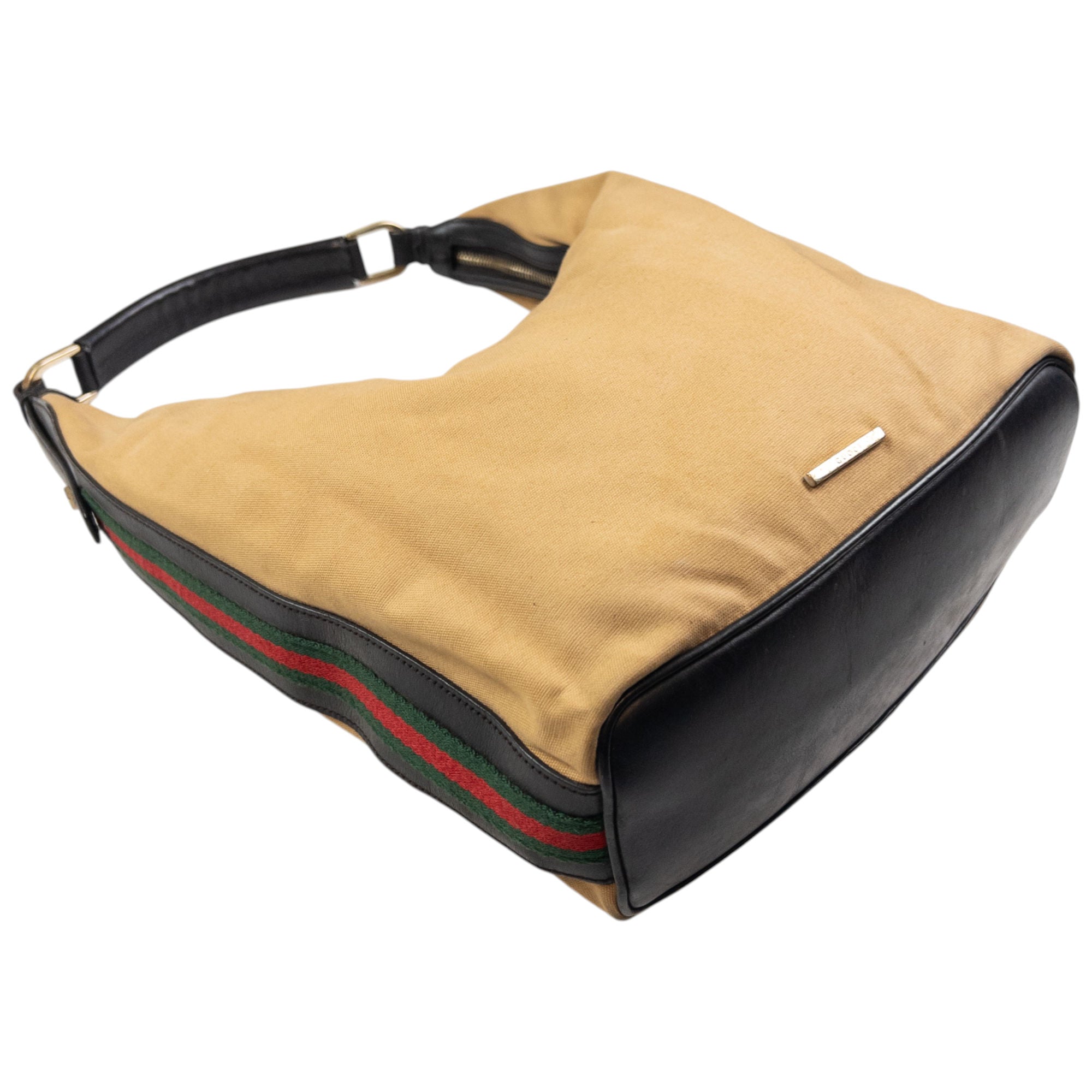 Vintage Gucci Stripe Hobo Shoulder Bag