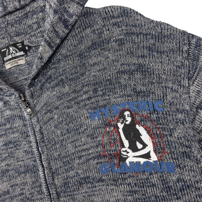 Vintage Hysteric Glamour Zip Up Knit Hoodie Size M