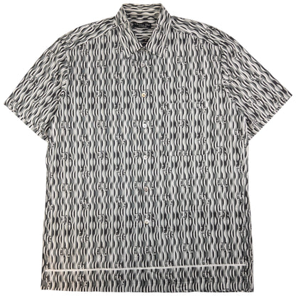 Vintage Dior Monsieur Monogram Short Sleeve Button Up Shirt Size L