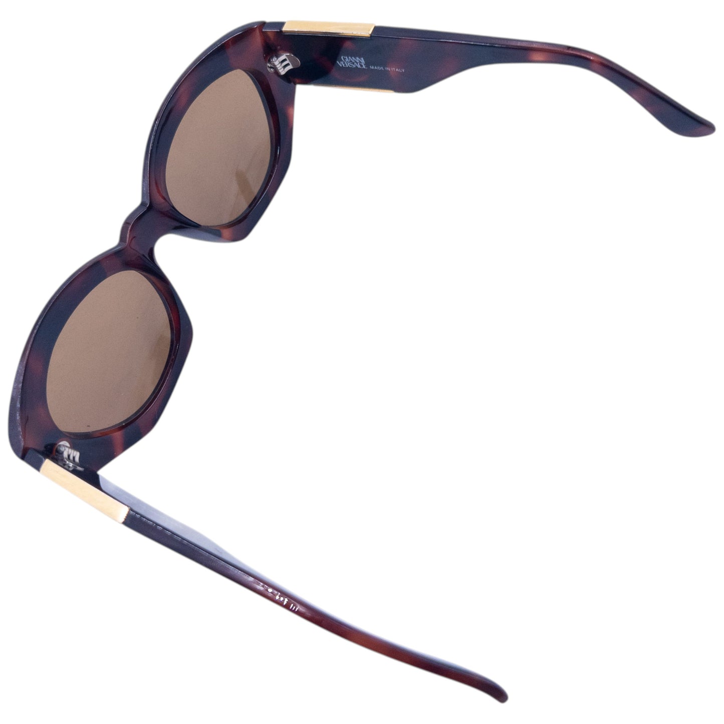 Vintage 90s Gianni Versace Tortoise Shell Medusa Sunglasses