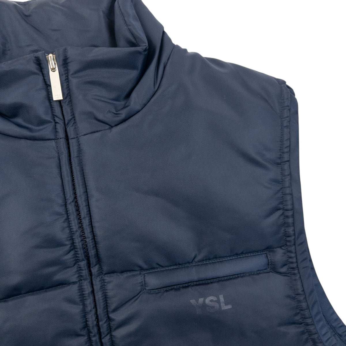Vintage 2000s YSL Yves Saint Laurent Zip Up Puffer Gilet Womens Size S