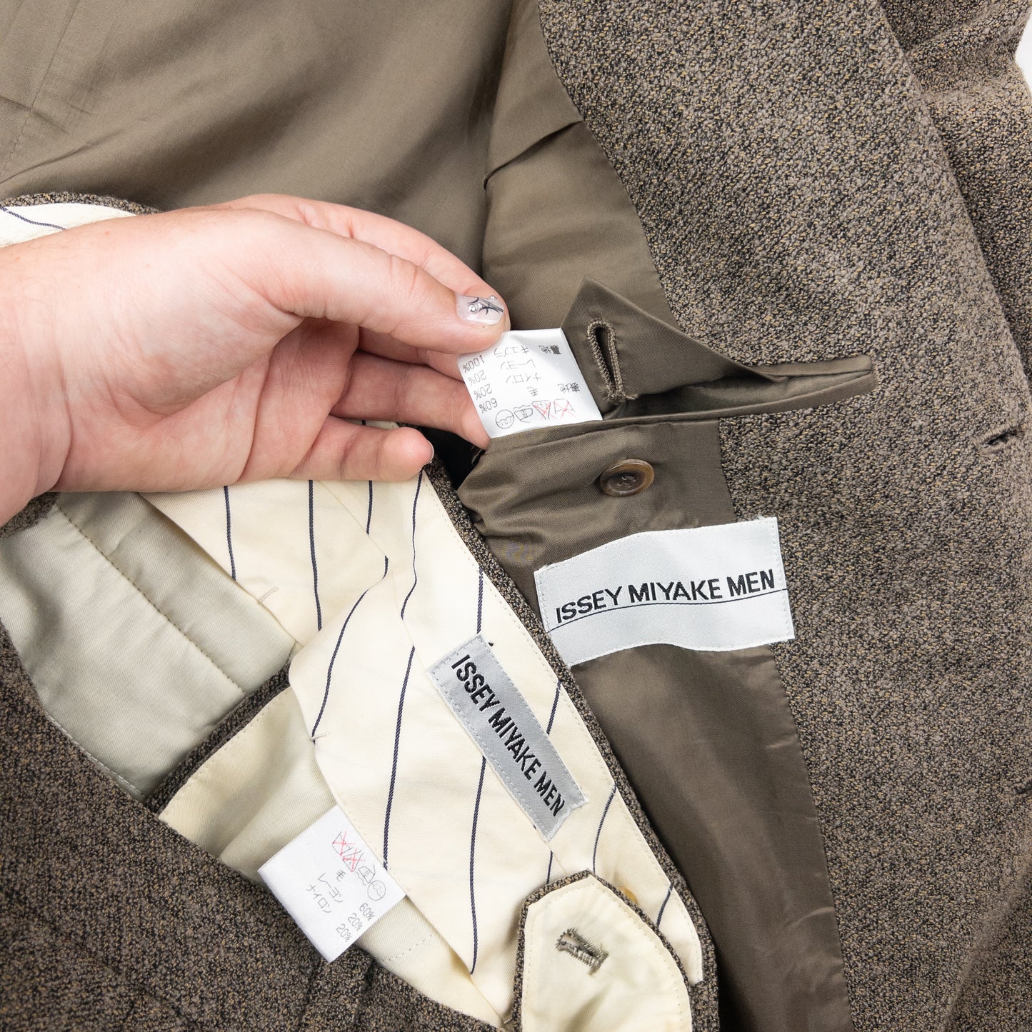 Vintage 2000s Issey Miyake MEN Wool Jacket & Trousers Suit Set Size M