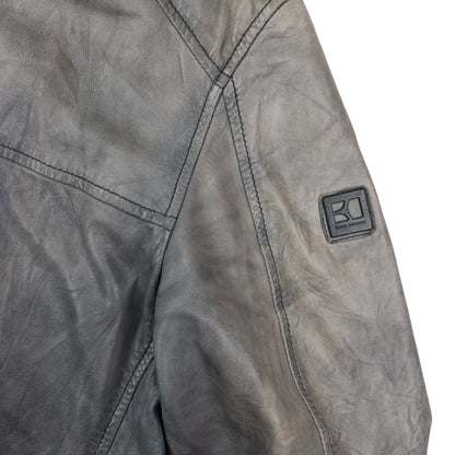 Vintage Hugo Boss Zip Up Leather Jacket Size M