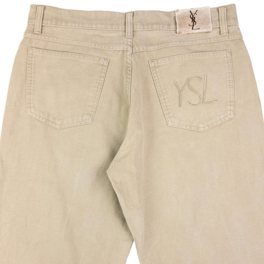 Vintage YSL Yves Saint Laurent Embroidered Trousers Size W32