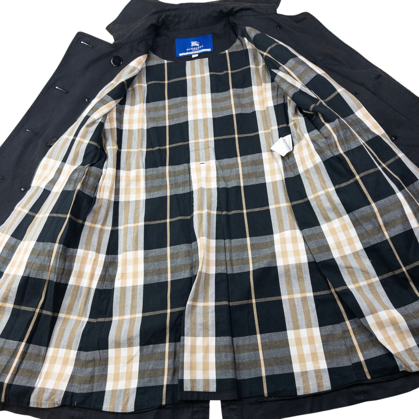 Vintage 2000s Burberry Blue Label Nova Check Lined Trench Jacket Womens Size M