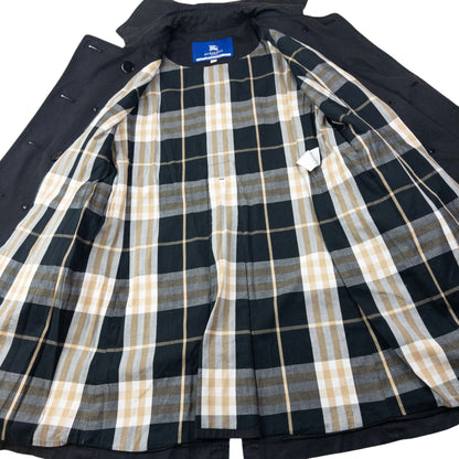 Vintage 2000s Burberry Blue Label Nova Check Lined Trench Jacket Womens Size M