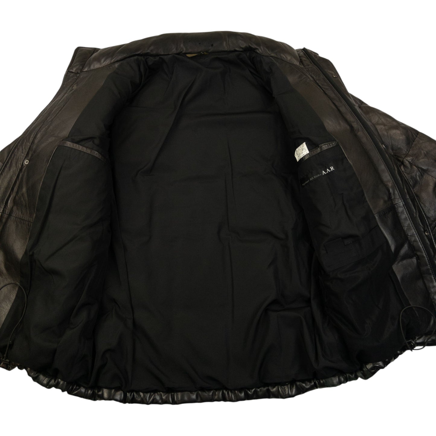 Vintage 2000s Yohji Yamamoto A.A.R Leather Puffer Jacket Size M