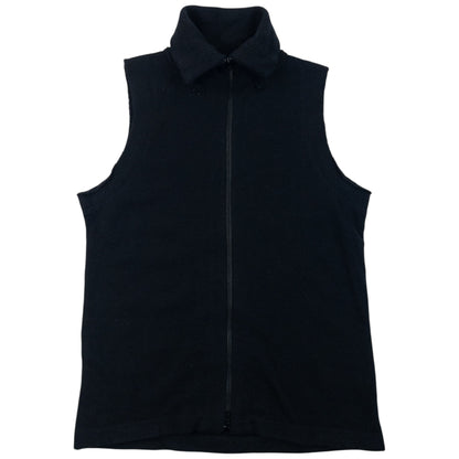 Vintage 2000s Yohji Yamamoto NOIR Zip Up Sleeveless Jumper in black, turtleneck collar