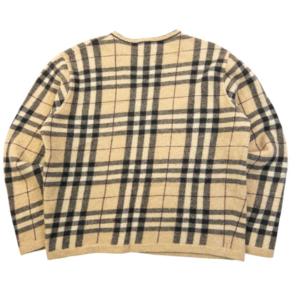 Vintage 2000s  Burberry Nova Check Wool Jumper Womens Size M