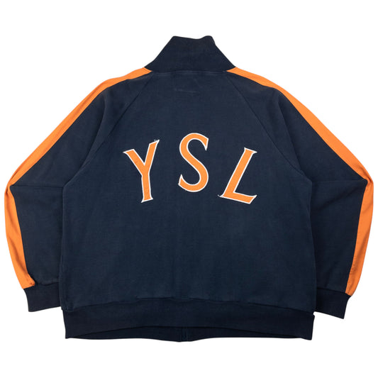 Vintage YSL Yves Saint Laurent Zip Up Sweatshirt Size XL