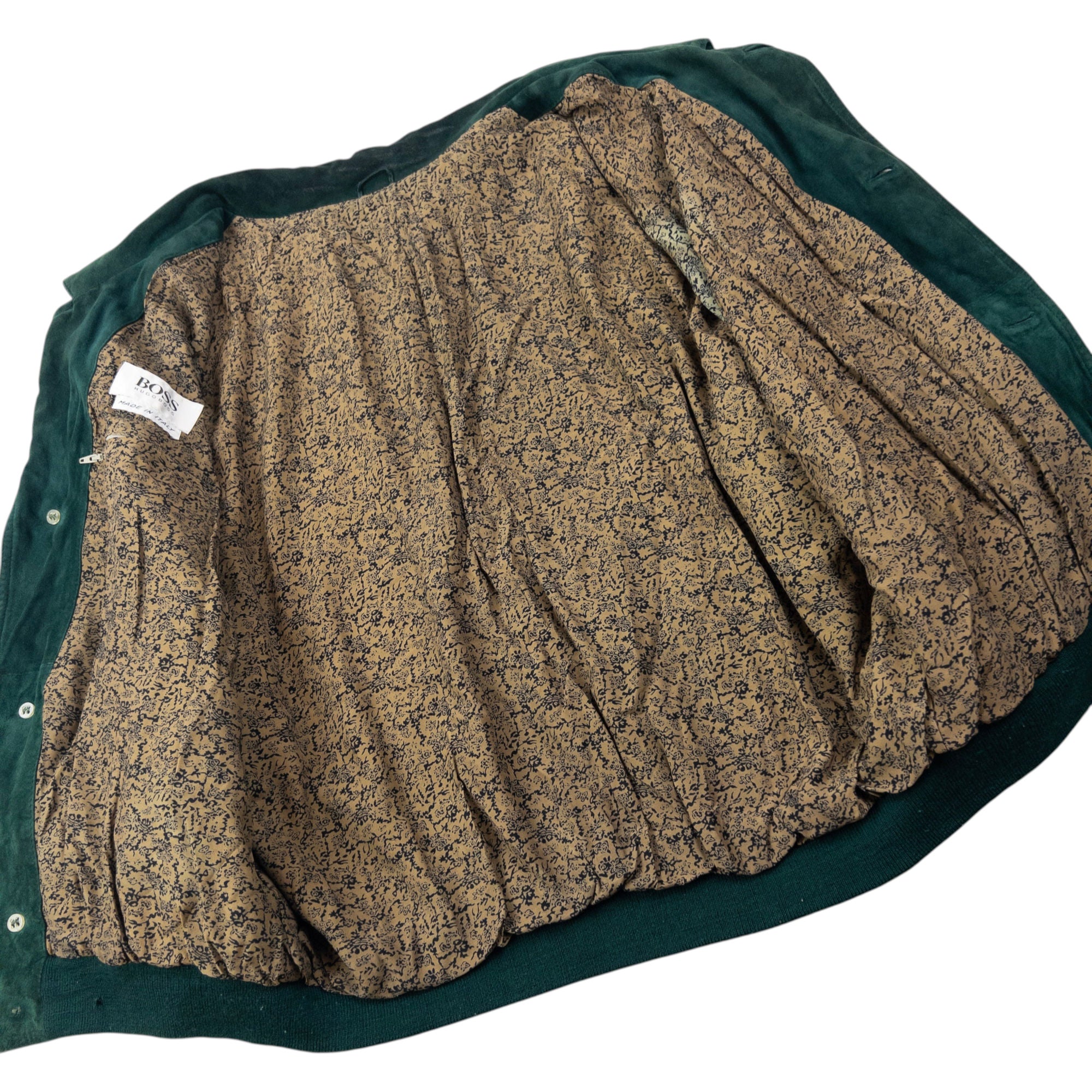 Vintage 90s Hugo Boss Suede Button Up Jacket Size L