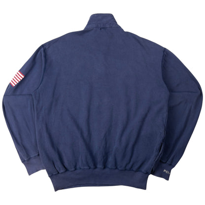 Vintage Polo Ralph Lauren USA Q Zip Sweatshirt Size L