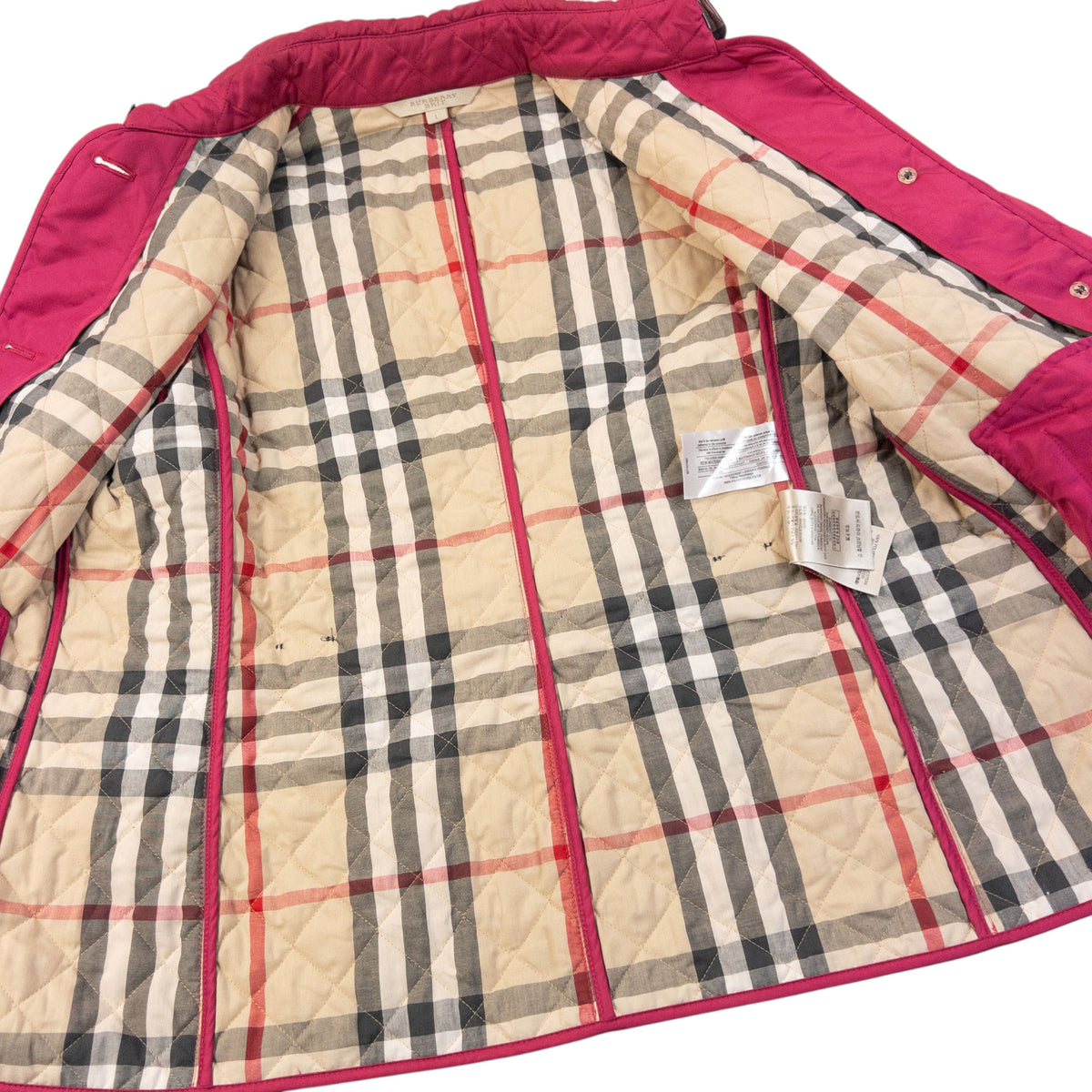 Vintage Burberry Brit Nova Check Lined Quilted Jacket Womens Size L