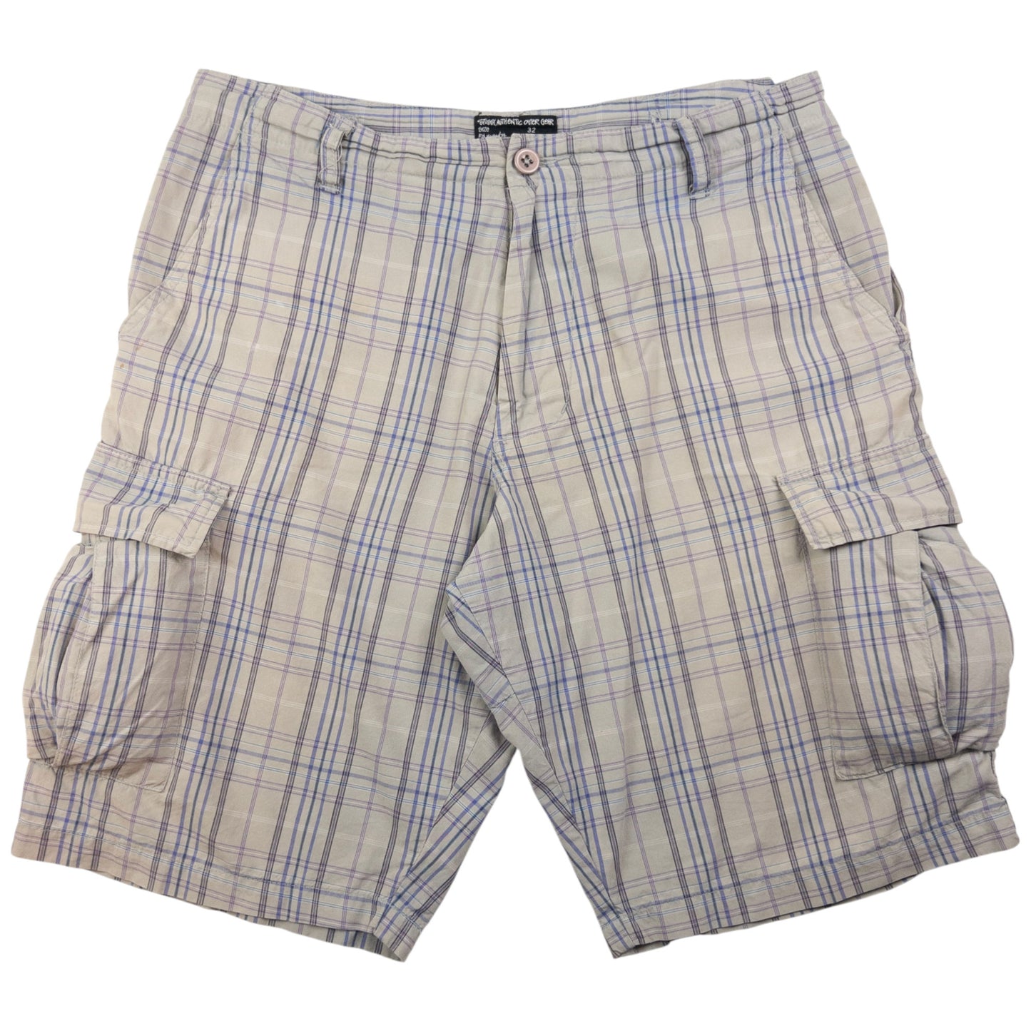 Vintage Stussy Checkered Cargo Shorts Size W34