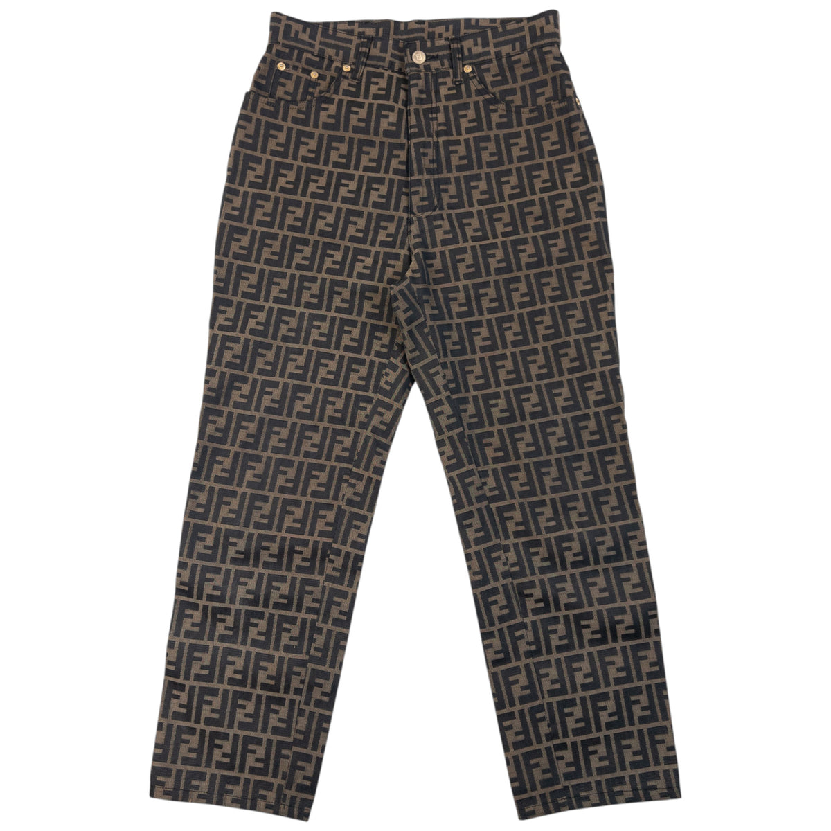 Vintage 90s Fendi Monogram Trousers Womens Size W28