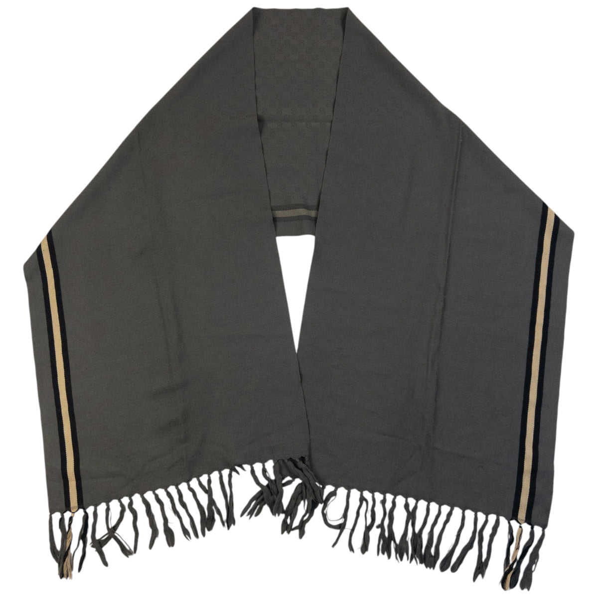 Vintage 2000s Gucci Monogram Wool Tassel Scarf