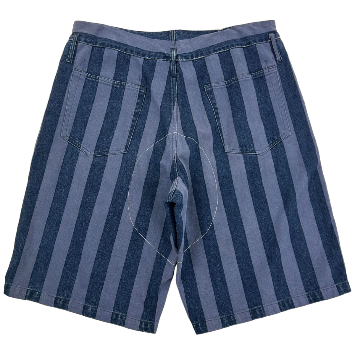 Vintage Stussy Striped Denim Shorts Size W37