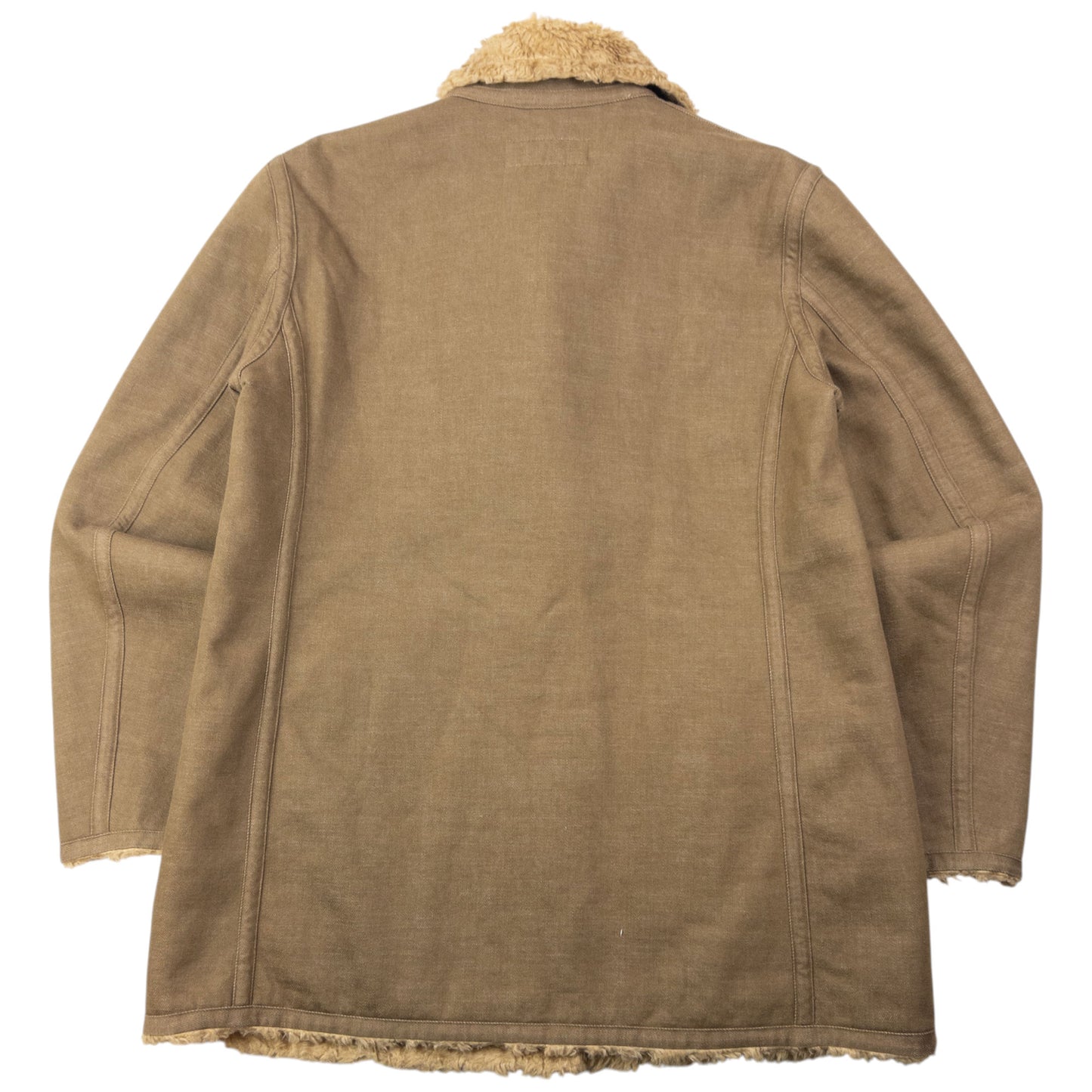 Vintage 90s Issey Miyake Fur Lined Button Up Jacket Size M