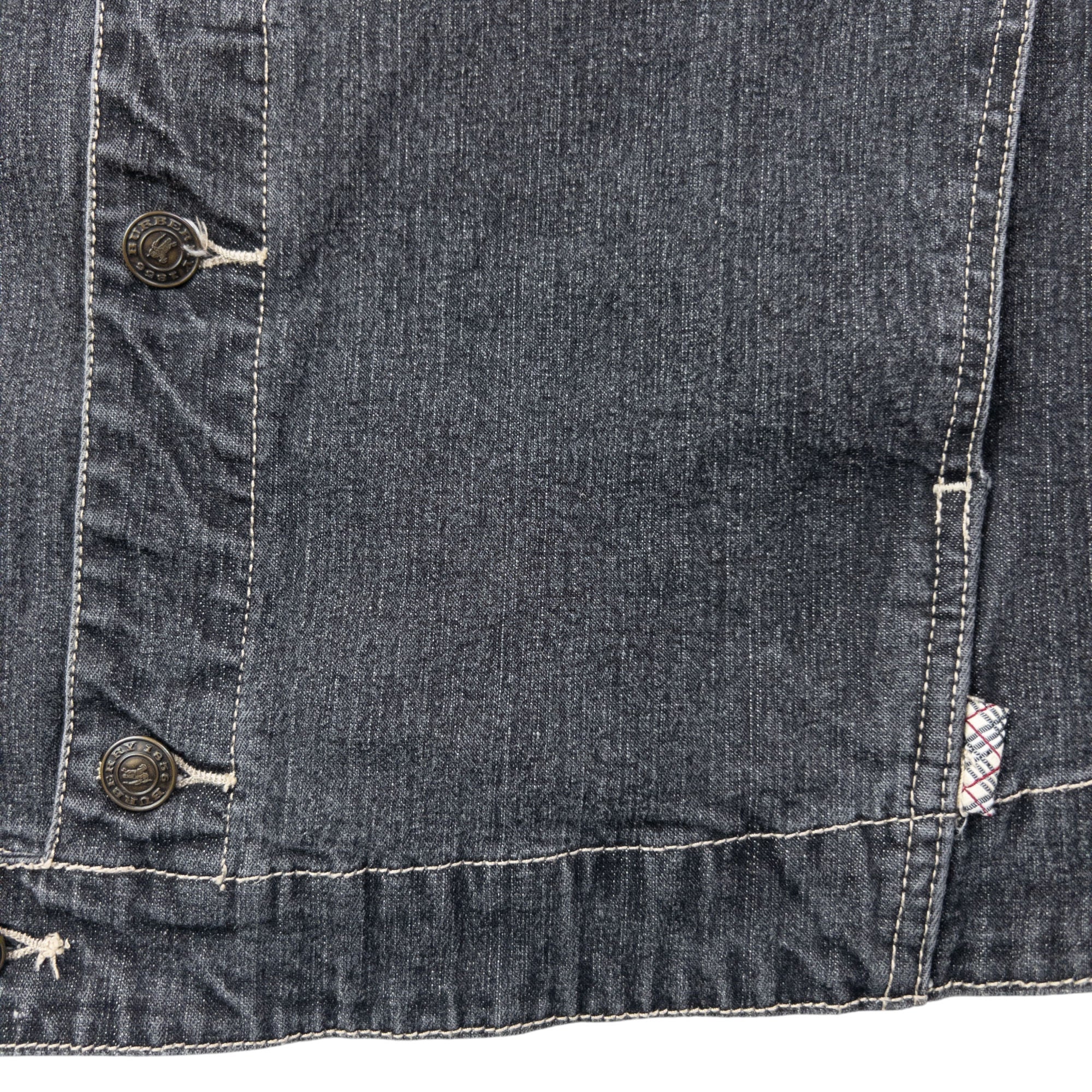 Vintage 2000s Burberry Button Up Denim Jacket Size M