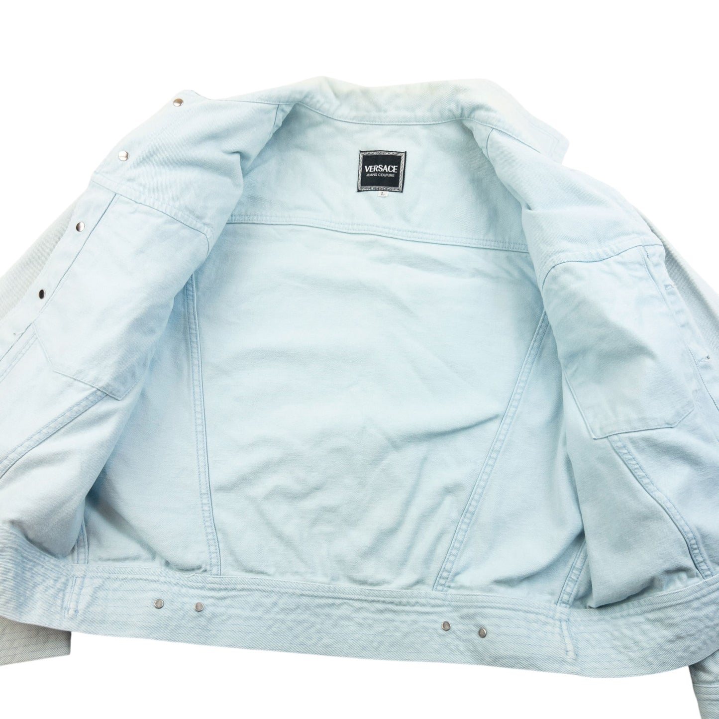 Vintage 90s Versace Jeans Couture Button Up Denim Jacket Size S